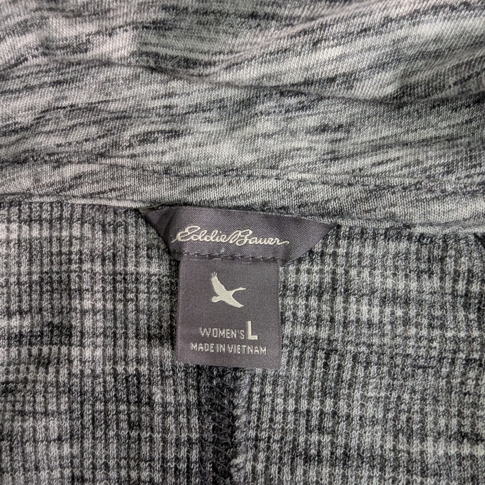 Eddie Bauer Heather Gray Cowl Neck Tunic Women's Large - Picture 3 of 5